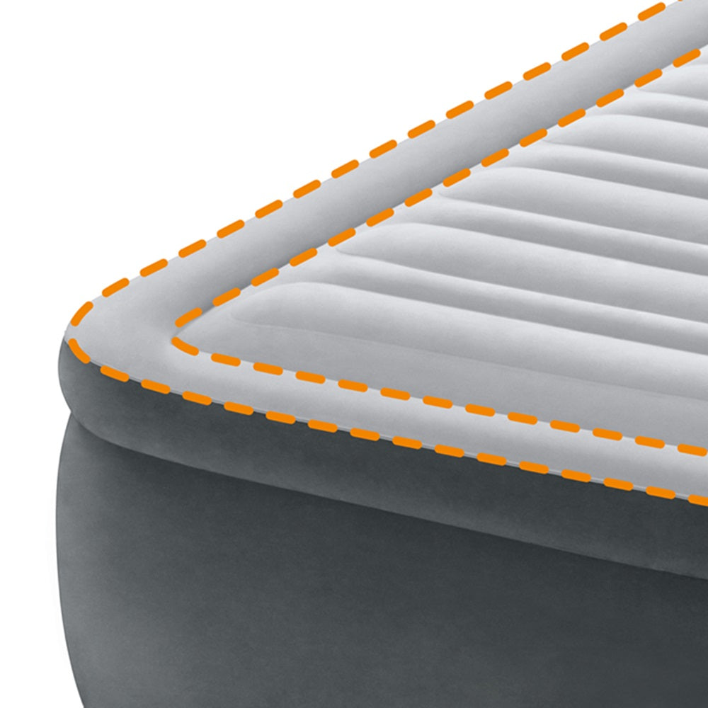 Luftbett Deluxe Comfort Plush, 152x203x46cm, mit FastFill Pumpe