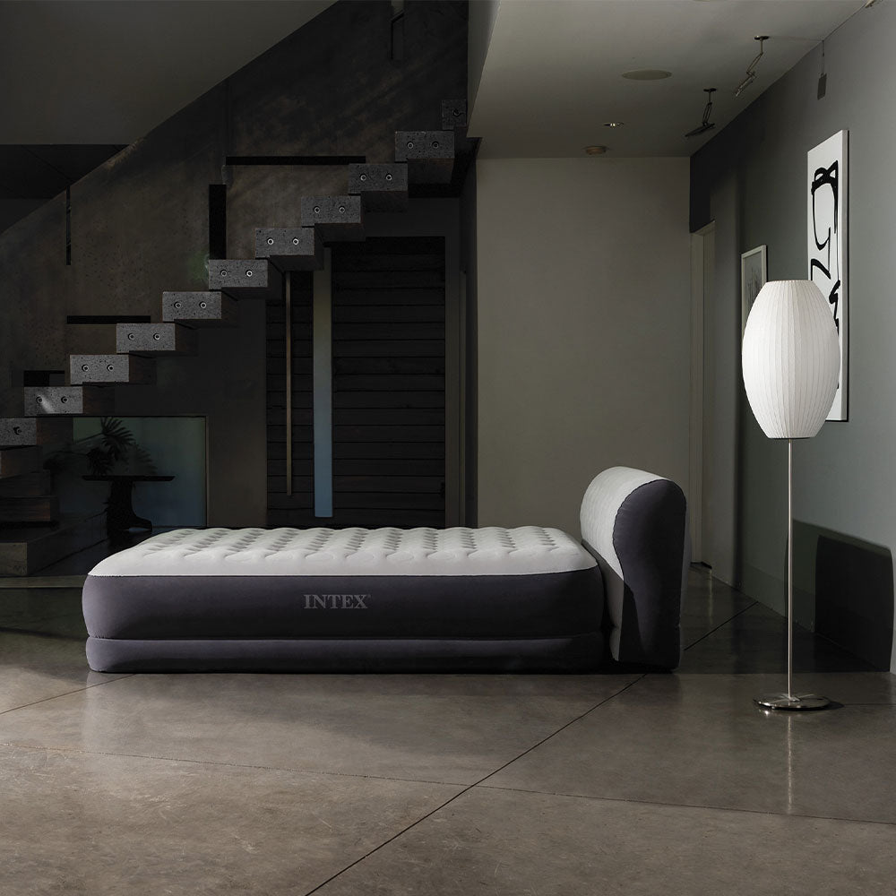 Luftbett Deluxe Ultra Plush Headboard, 152x236x86cm, mit FastFill Pumpe