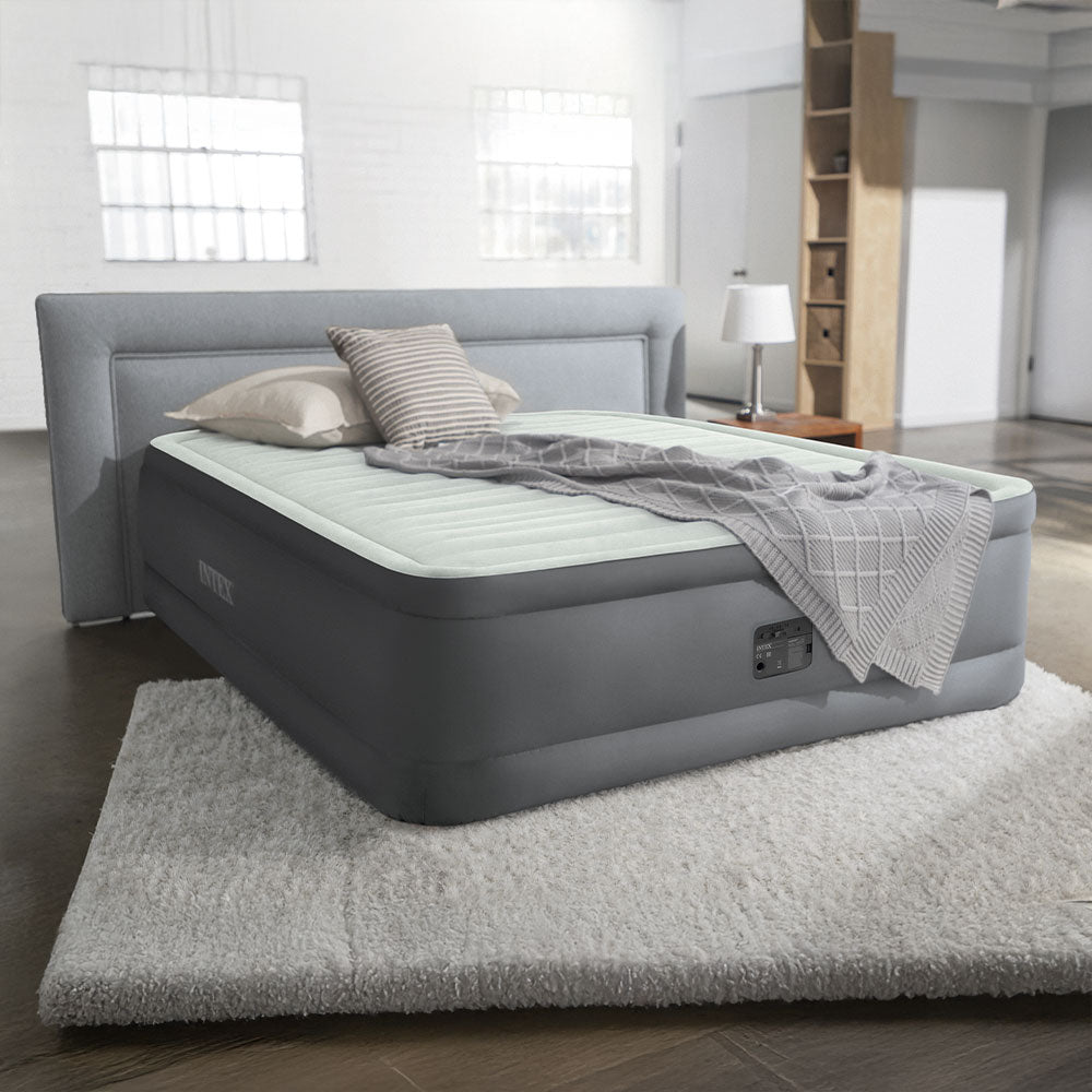 Luftbett Deluxe PremAire I, 152x203x46cm, mit doppellagiger Fiber-Tech Innenkonstruktion und FastFill Pumpe