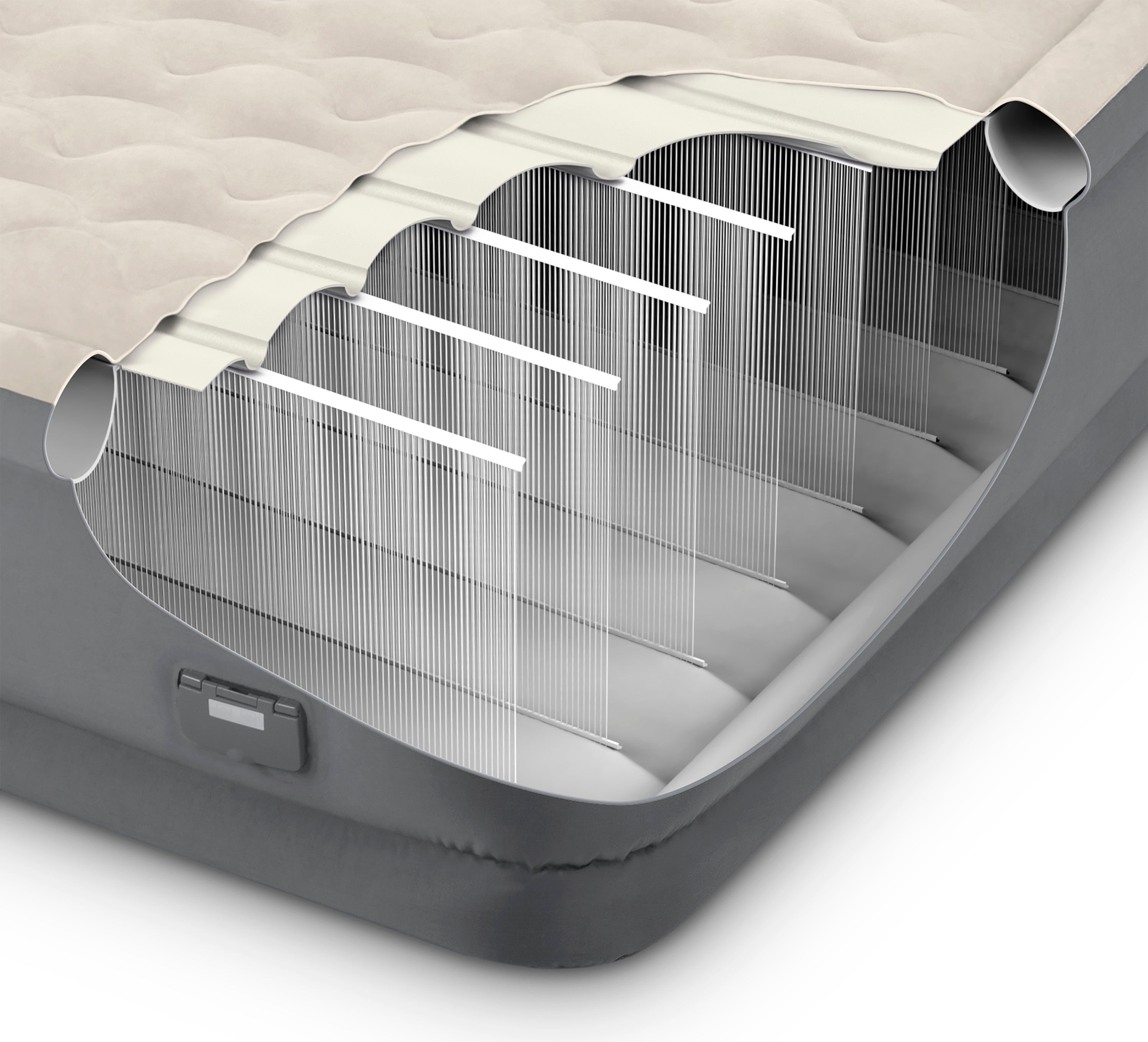 Luftbett Deluxe PremAire II, 152x203x46cm, mit doppellagiger Fiber-Tech Innenkonstruktion und Digital Pumpe