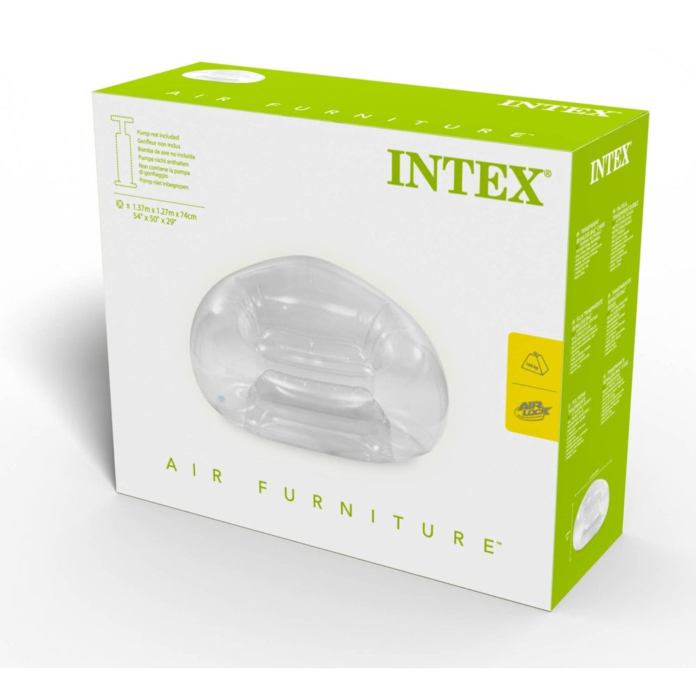 Sessel BeanlessBag transparent, 1,37x1,27x0,74m