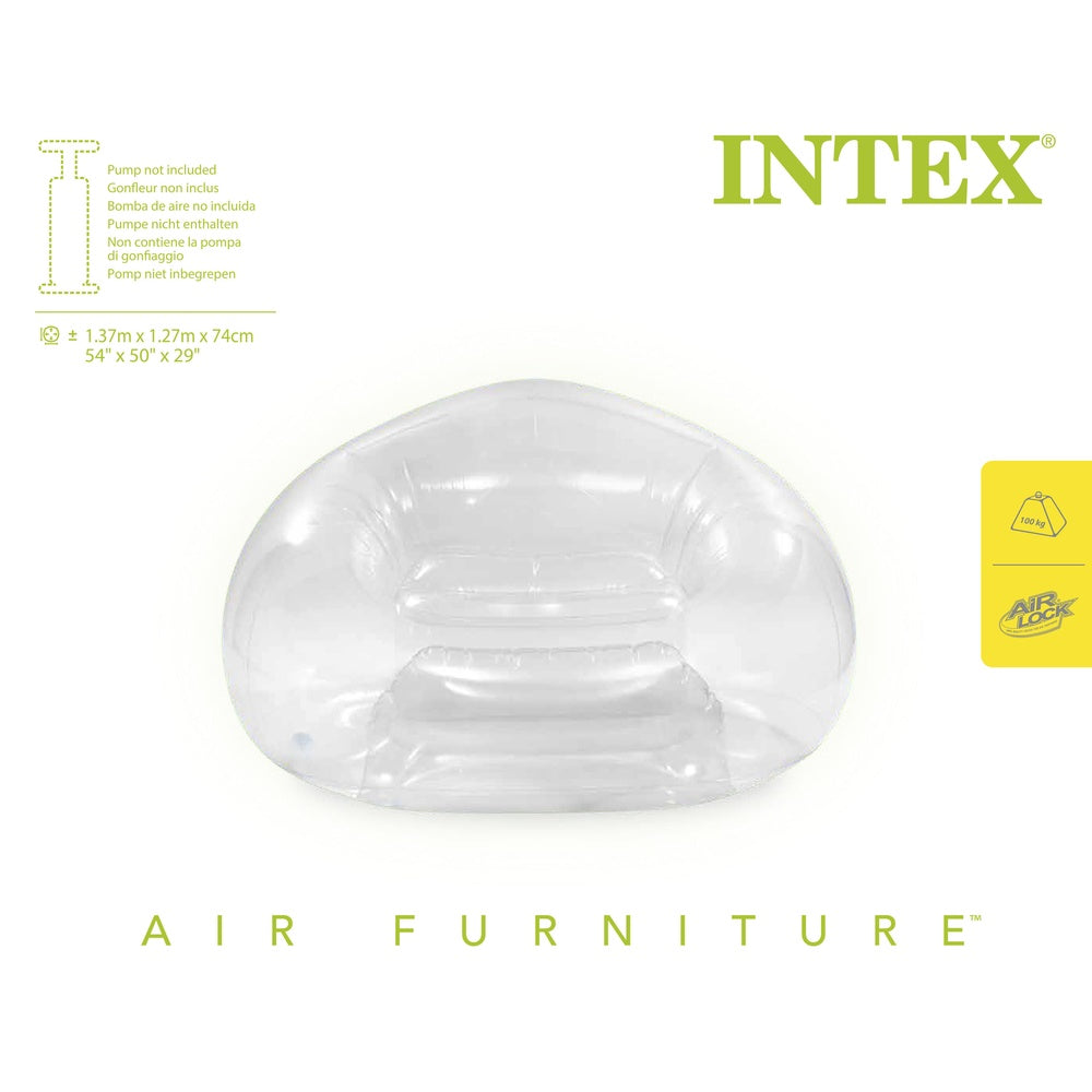 Sessel BeanlessBag transparent, 1,37x1,27x0,74m