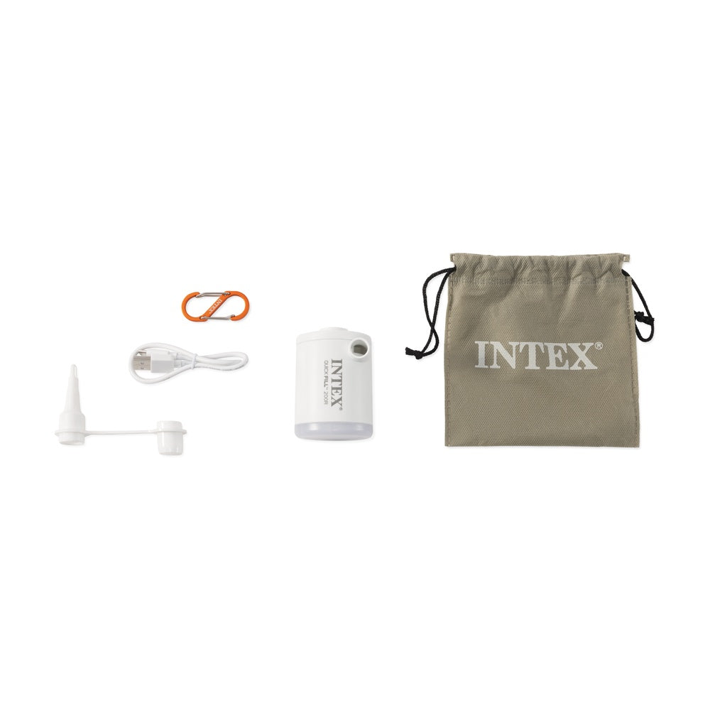 Elektrische Mini USB-Luftpumpe QuickFill USB200R mit Licht & Karabiner