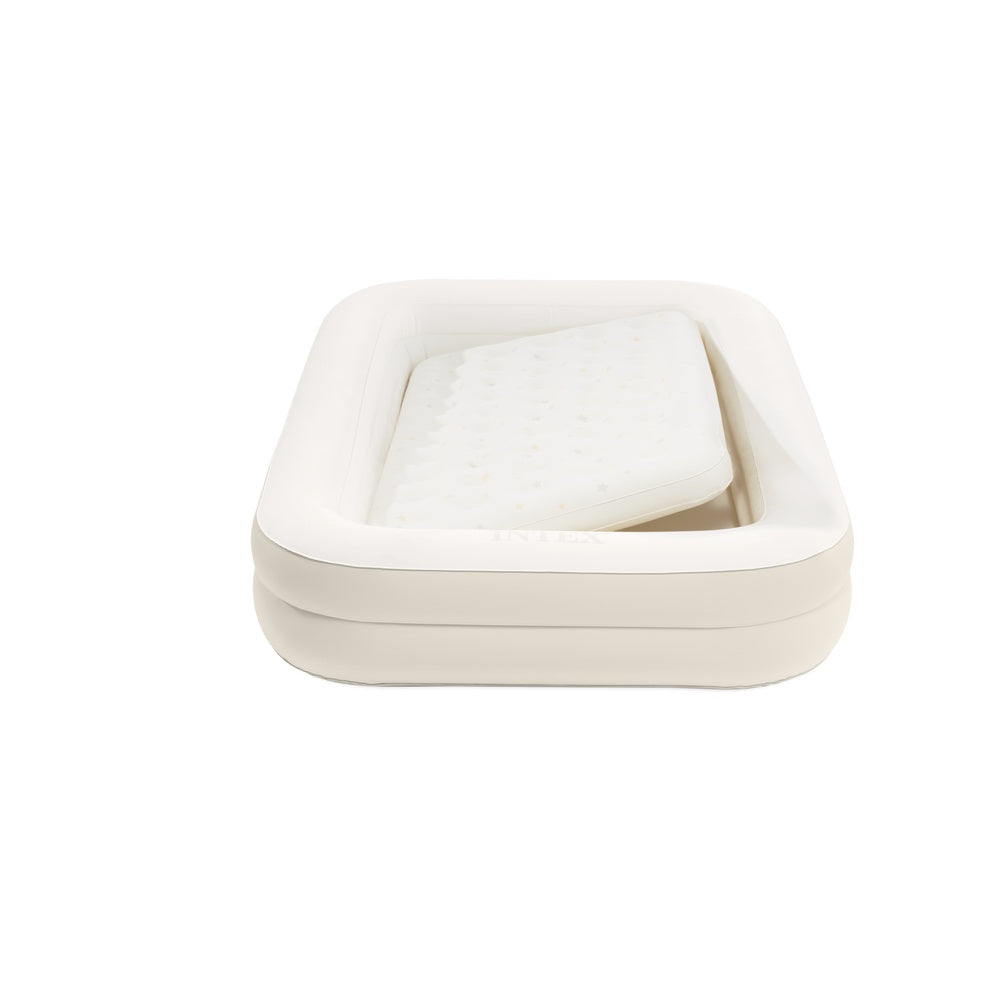 Kinder-Luftbett mit Rahmen & Handpumpe, 107 x 168 x 25 cm, beige
