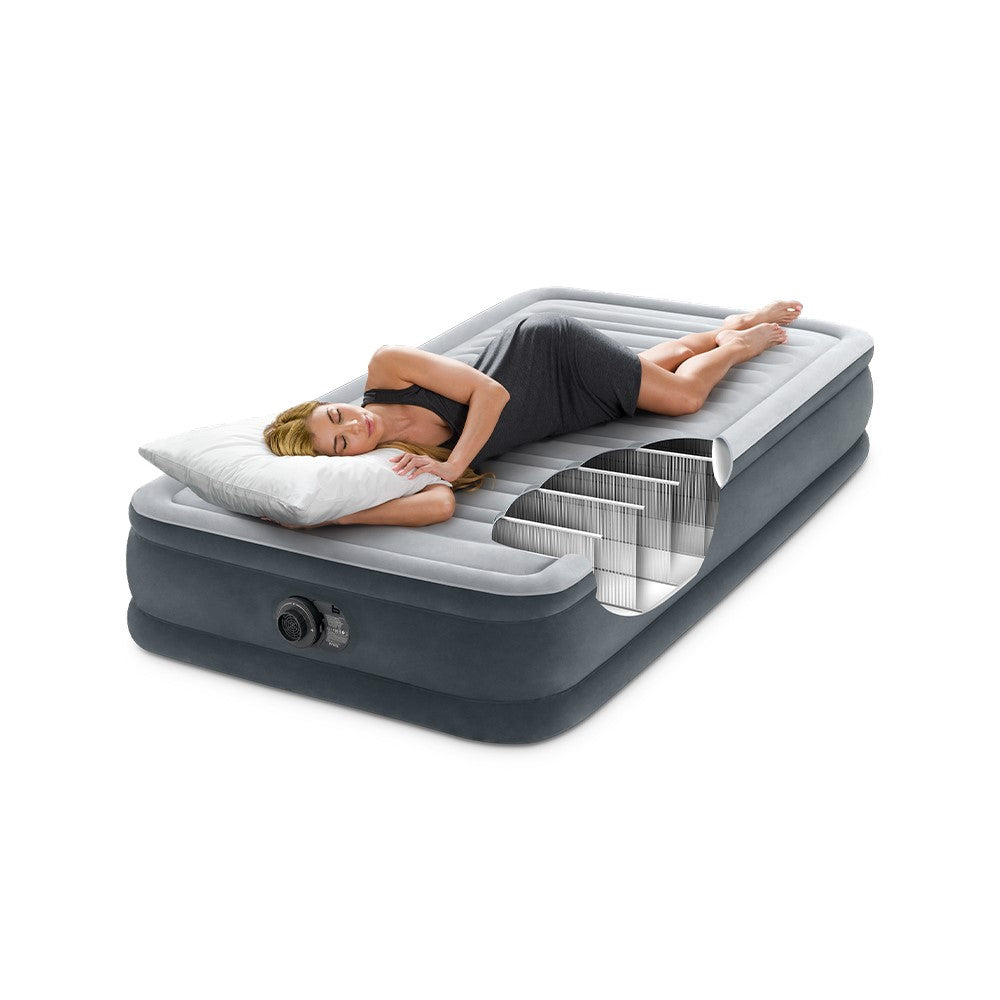Luftbett Deluxe Comfort Plush MidRise, 99x191x33cm, mit FastFill Pumpe