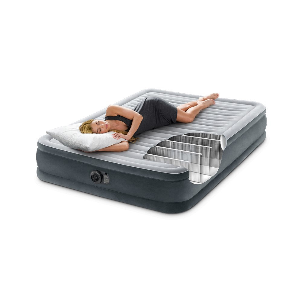 Luftbett Deluxe Comfort Plush MidRise, 137x191x33cm, mit FastFill Pumpe
