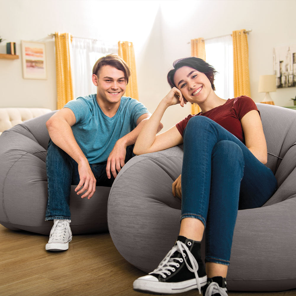 Sessel BeanlessBag grau, 107x104x69cm